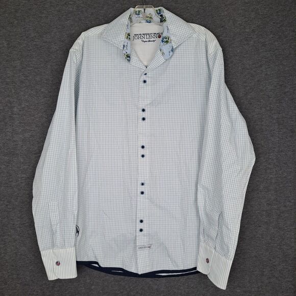 John Lennon English Laundry Shirt Mens L Button Long Sleeve Flip Cuff Inspired - Picture 2 of 14